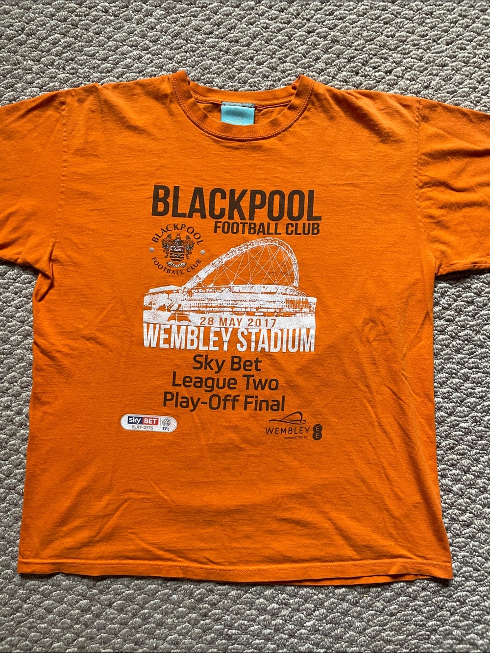 Black pool football club wembley stadium t shirt